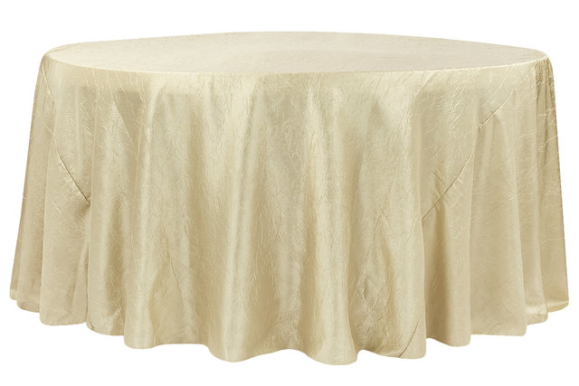 Champagne 120 Round- Crinkle Champagne 120 Round- Crinkle