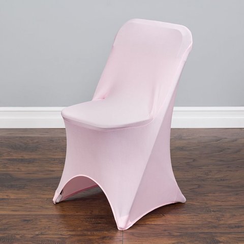 Pink  Folding Spandex Chair Cover-