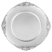 Silver Vintage Charger Plate-dzn