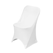 White Folding Spandex Chair Cover-